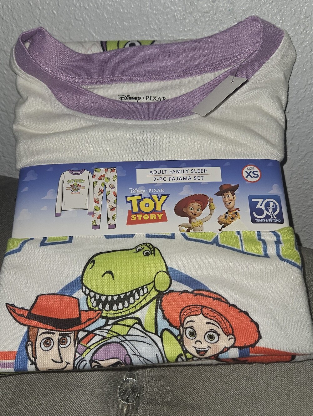 Disney Pixar Toy Story Adult Family Sleep 2 Piece Soft Pajama Set Size Xs